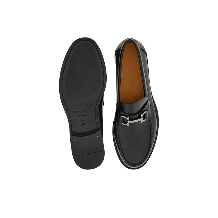 FERRAGAMO Gancini Leather Loafers-4