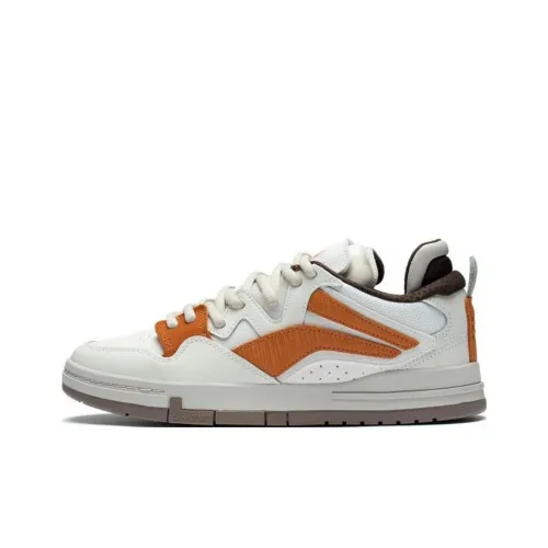 LINING Wave Pro Skateboard Shoes Men Low-Top White/Orange