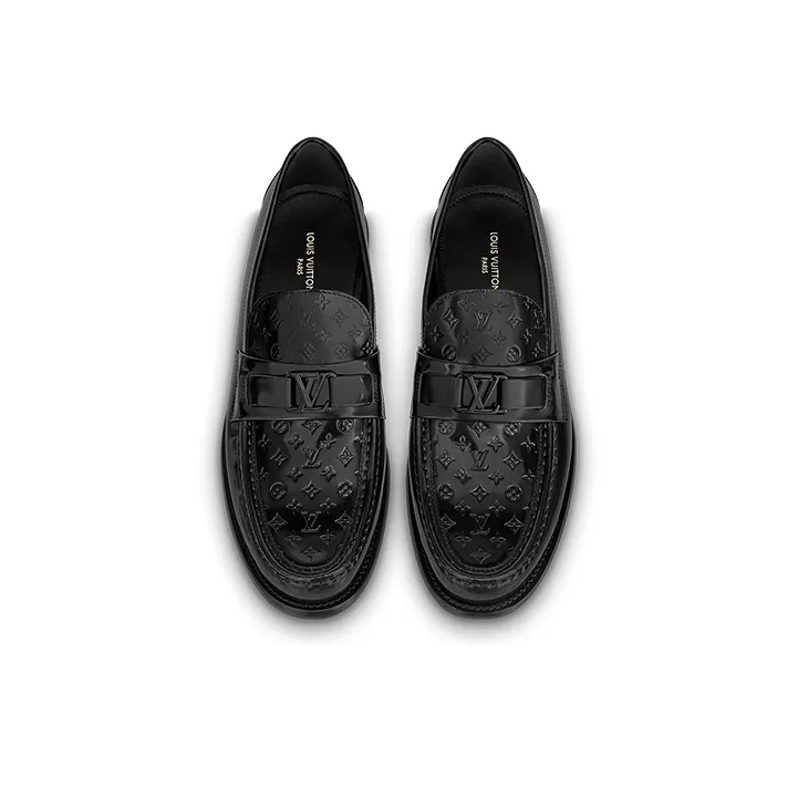 LOUIS VUITTON Major Loafers 'Black With Top Monogram'-2