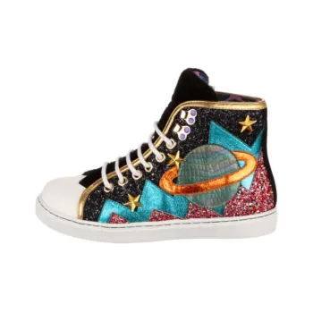 IRREGULAR CHOICE High-Top Skateboard Shoes Unisex Black
