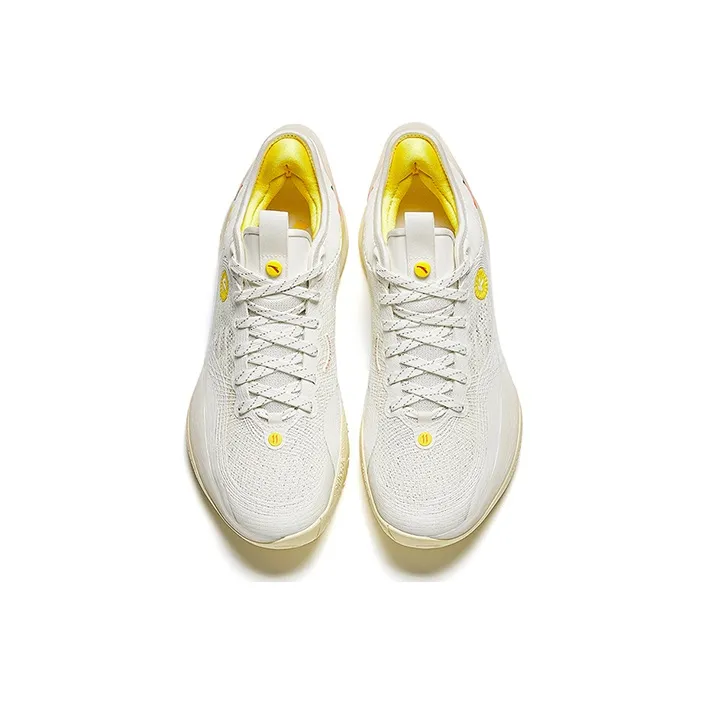 Anta Three point Rain1.0 Cushioning Anti Slip And Wear Resistant Low Top Basketball Shoes Men's Yellow-2
