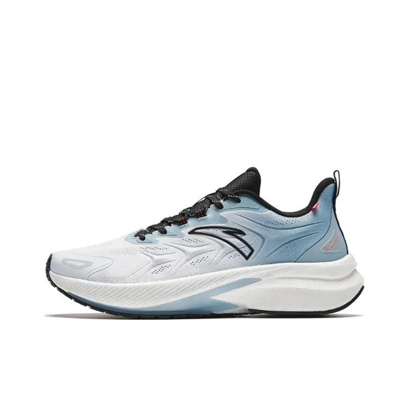 Anta Rocket 5.0 Cushioned Slip Resistant Abrasion Resistant Low Top Casual Running Shoes Men's White Black Blue-0