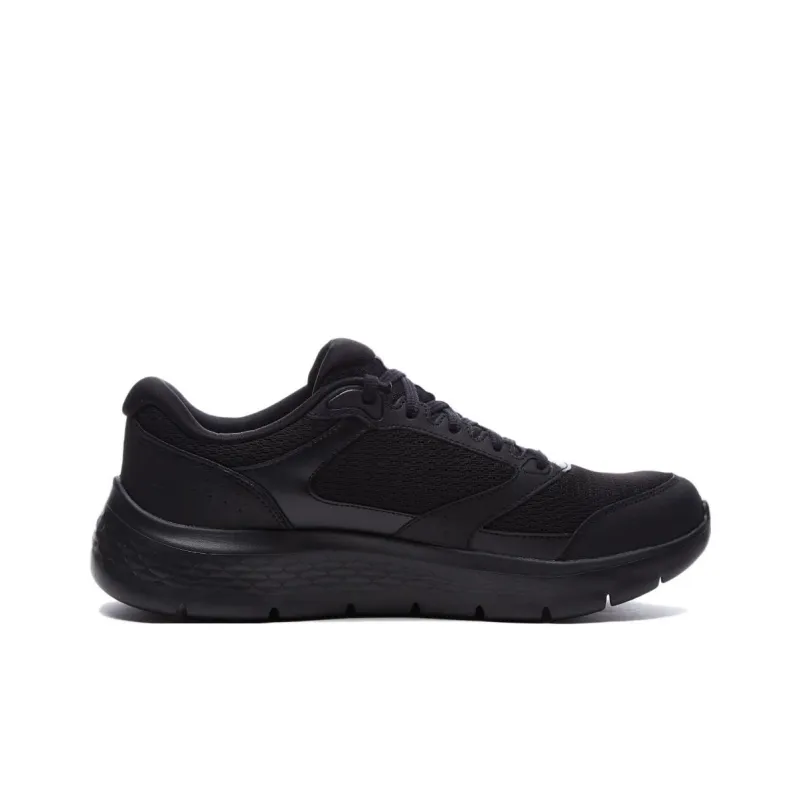 Skechers Go Walk Fle Abrasion Resistant Breathable Low Top Casual Running Shoes Men's Black-1