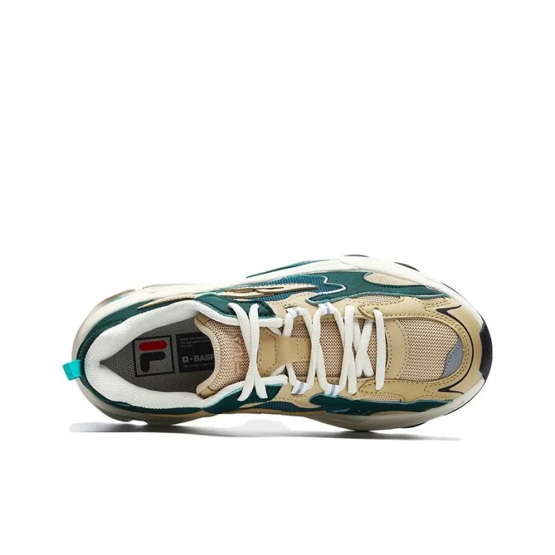 FILA Y2K Ms Cushioning Anti Slip And Wear Resistant Low Top Casual Shoes Women's Blue Green Brown-3