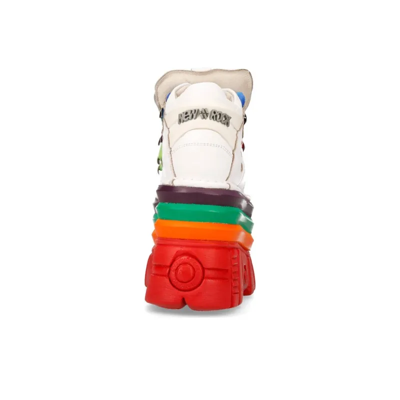 NEW ROCK Low-Top Casual Shoes Unisex White-5