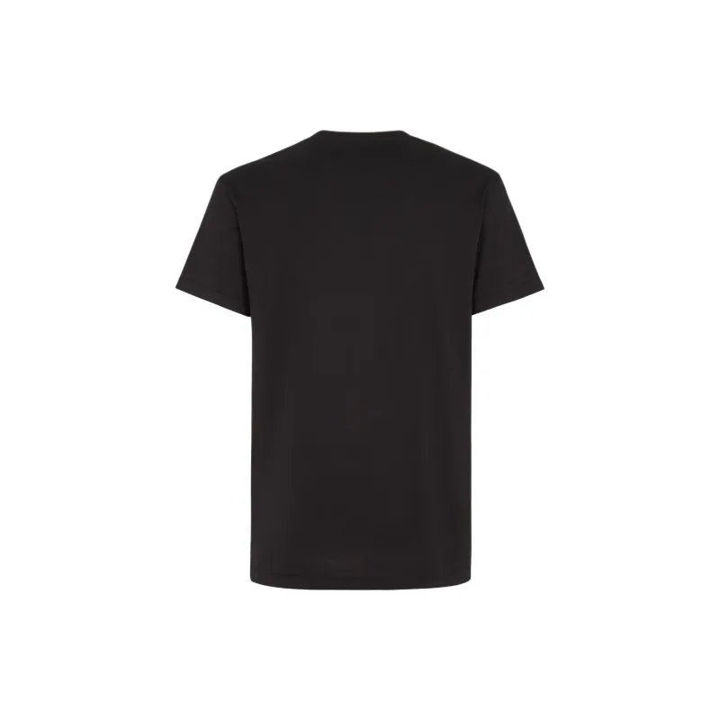 FENDI Logo Embroidered Crewneck T Shirt-1
