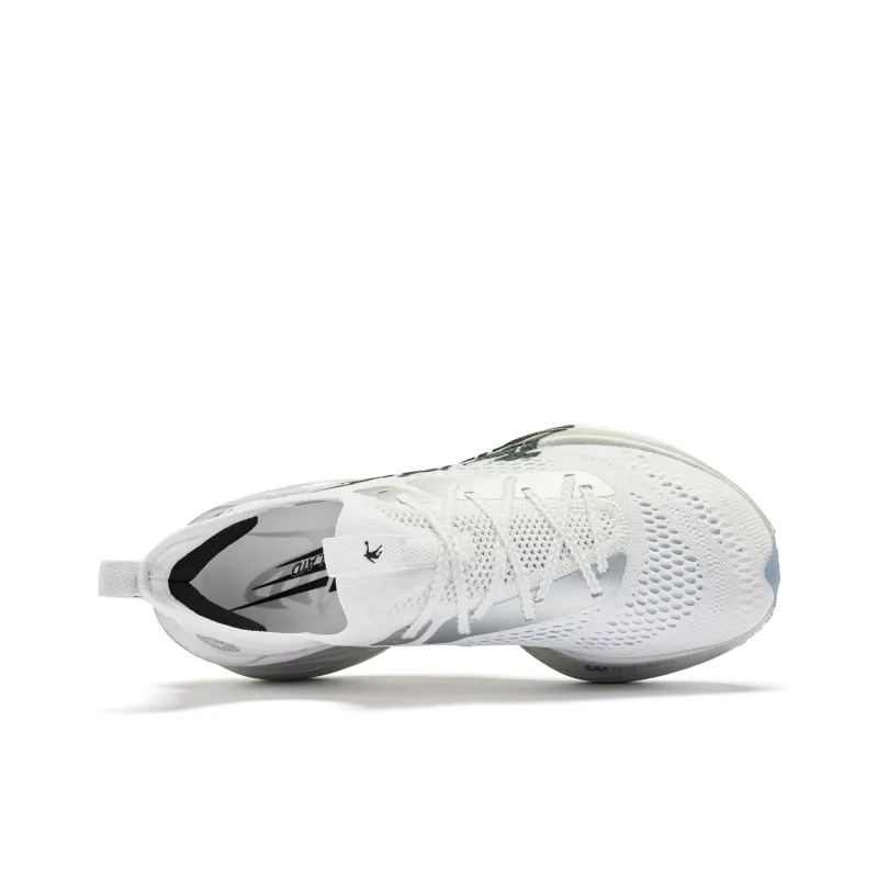 QIAODAN Flying Shadow Plaid Abrasion Resistant Low Top Running Shoes Men's White-3