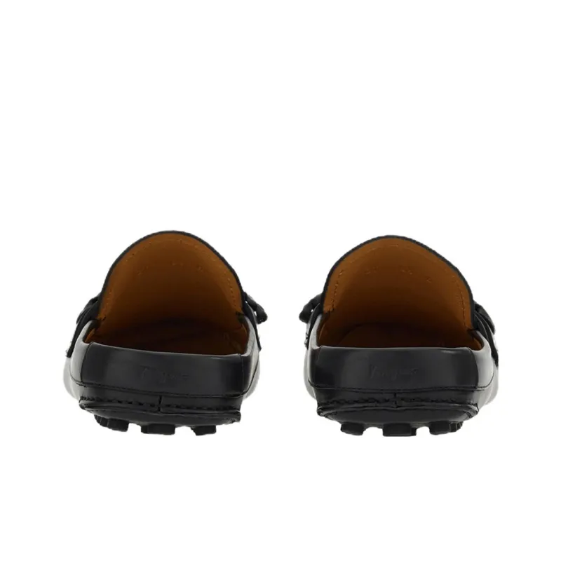 FERRAGAMO Gancini-plaque Driving Mules-3