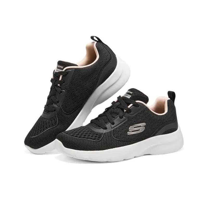 Skechers Dynamight 2.0 Collection 2.0 Breathable And Lightweight Low Top Casual Shoes Women's Black Pink-2