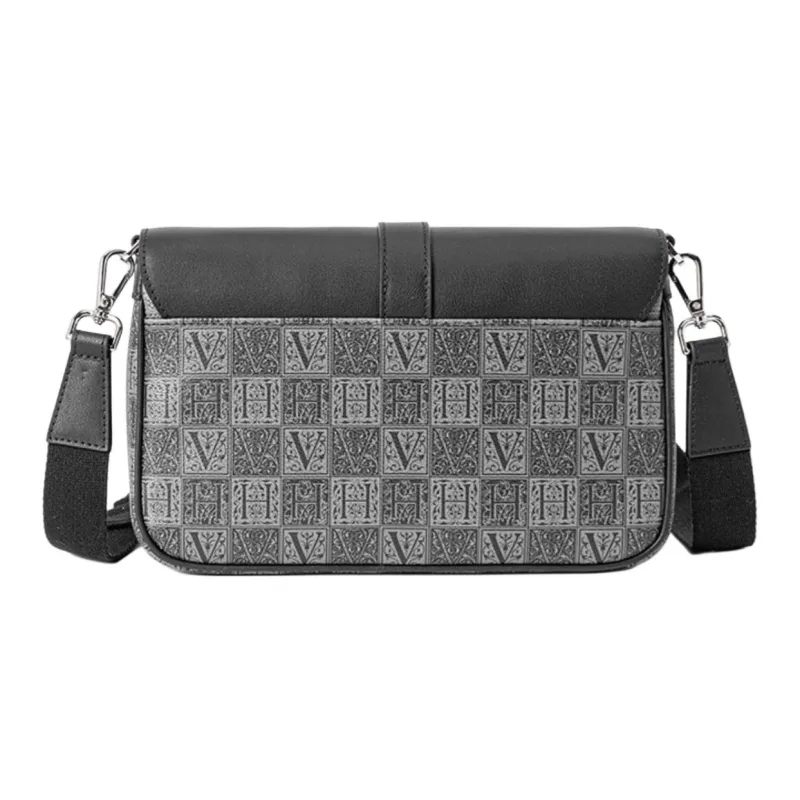 VANESSA HOGAN Cow Leather Shoulder Bag Large Size Men's Black-3