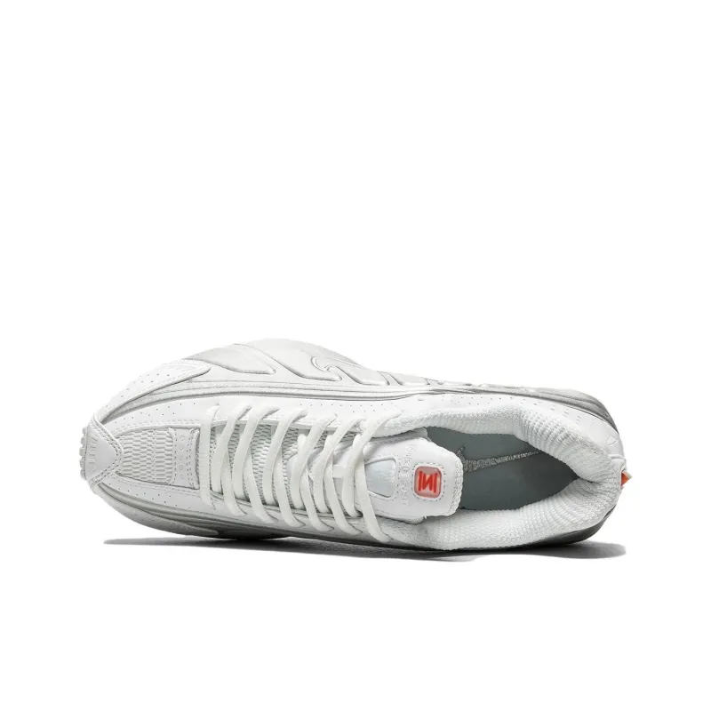 Nike Shox R4 White Metallic Silver Women's-2