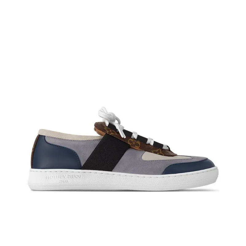 LOUIS VUITTON Lous Sneakers 'Blue Grey With Brown Monogram' Women's-1