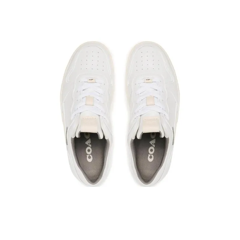 COACH C201 Low Top Skateboard Shoes Women's White-3