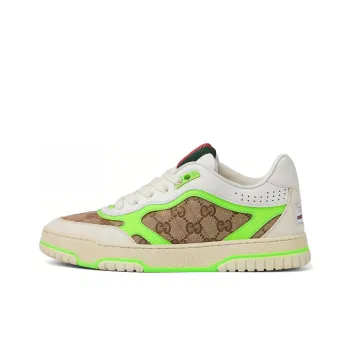 GUCCI Re Web Sneaker 'GG Canvas   Beige Fluorescent Yellow'