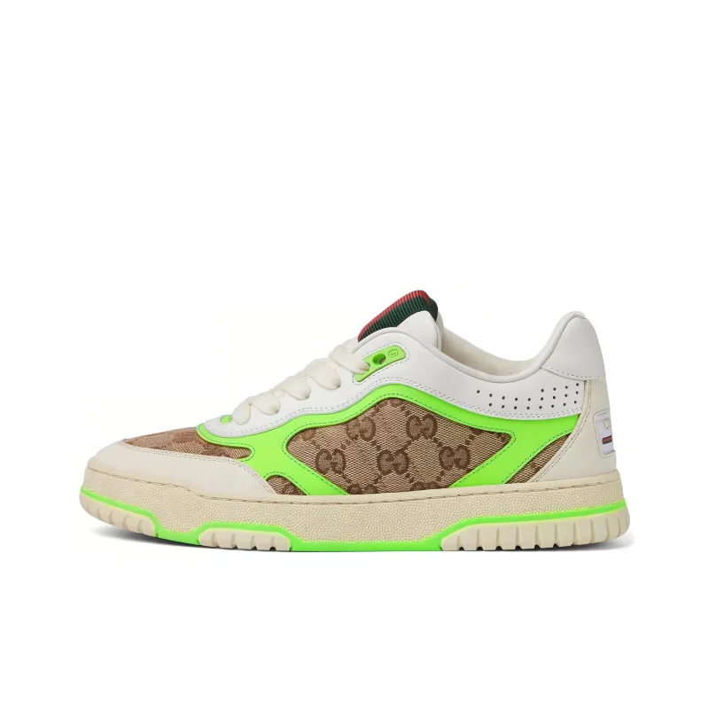 GUCCI Re-Web Sneaker 'GG Canvas - Beige Fluorescent Yellow'-0