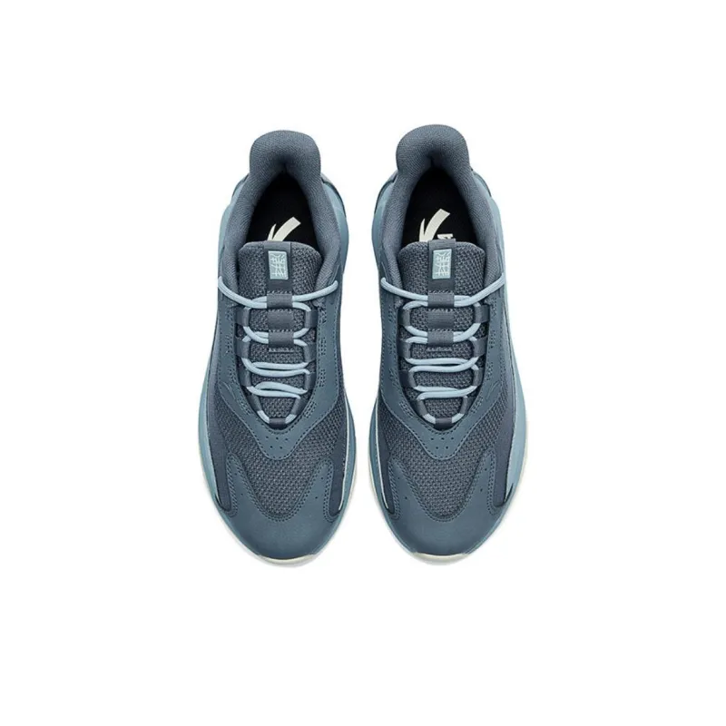 Anta Trendy Worship 4.0 Cushioning Wear Resistant Low Top Casual Shoes Unisex Smoke Coal Gray Gray-4