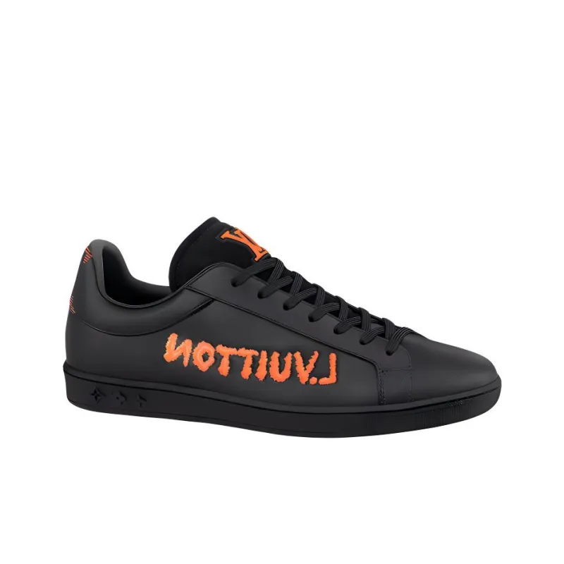 LOUIS VUITTON Lv Luxembourg Samothrace Sneakers 'Black With Orange'-1