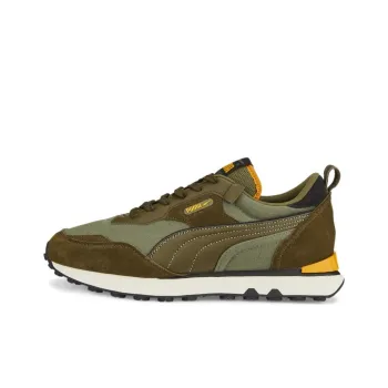 PUMA Rider FV Safari Anti-Slip Wear-Resistant Low-Top Sports Casual Shoes Unisex Green Brown