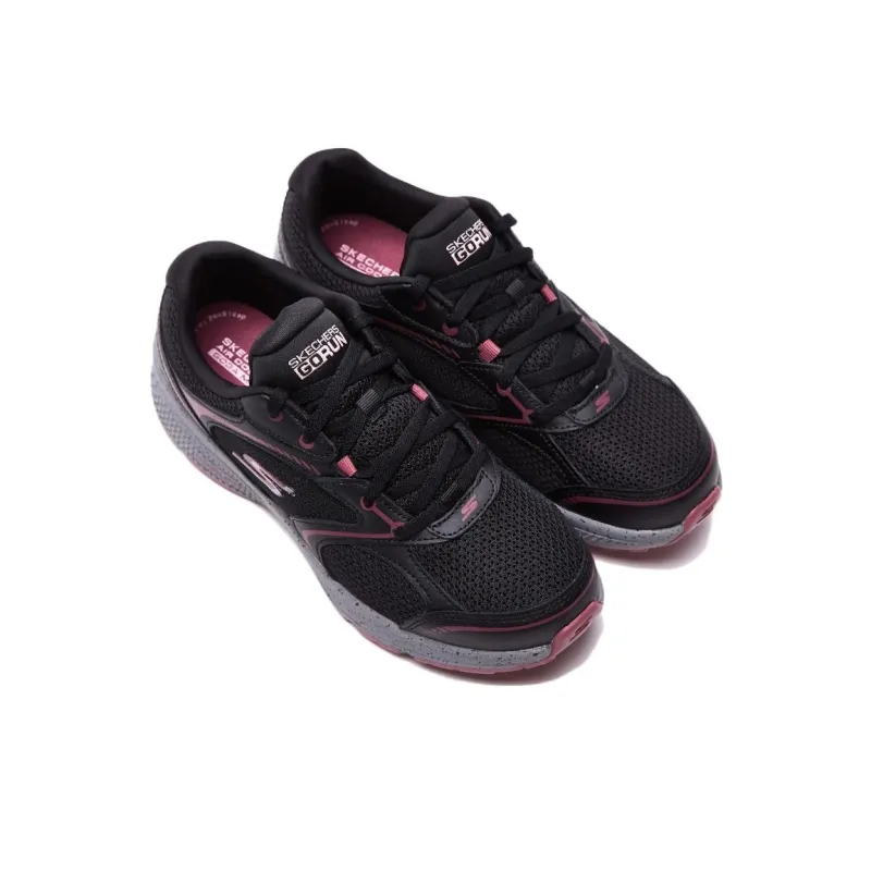 Skechers Go Run Consistent Cushioned Slip Resistant Abrasion Resistant Low Top Training Running Shoes Women's Black Red-3