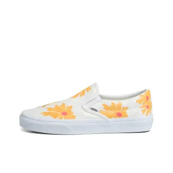 Vans Slip On Checkerboard Floral Shoes 'White Yellow' Women's