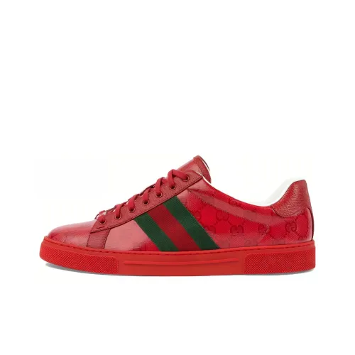 GUCCI Ace 'GG Crystal Canvas - Red'