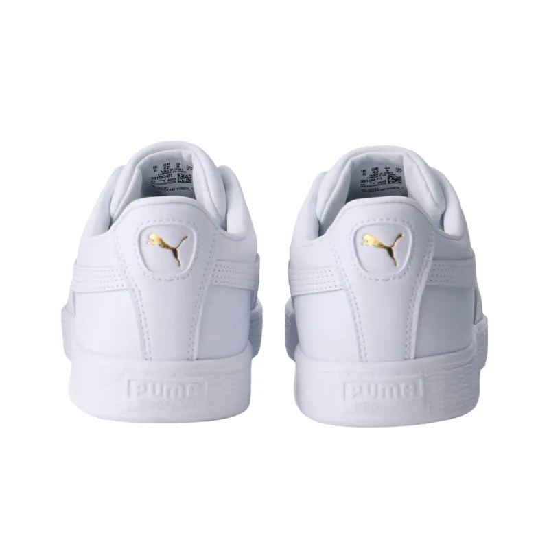 PUMA Basket Classic Anti Slip Wear Resistant Low Top Skateboard Shoes Unisex White Green-3