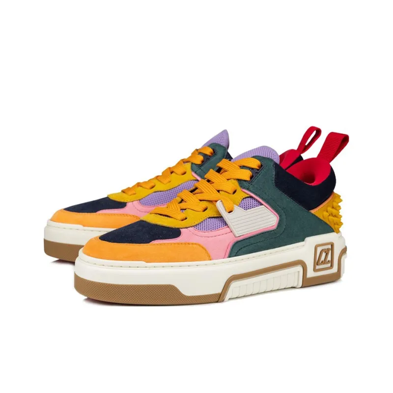 CL LUBOTING Astroloubi Low Top Skateboard Shoes Men's Yellow Green Pink-1