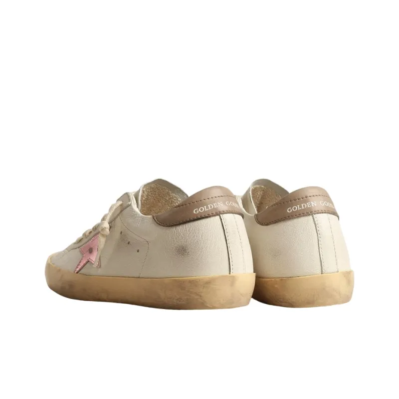 Golden Goose Super Star White Antique Pink Metallic Women's-3
