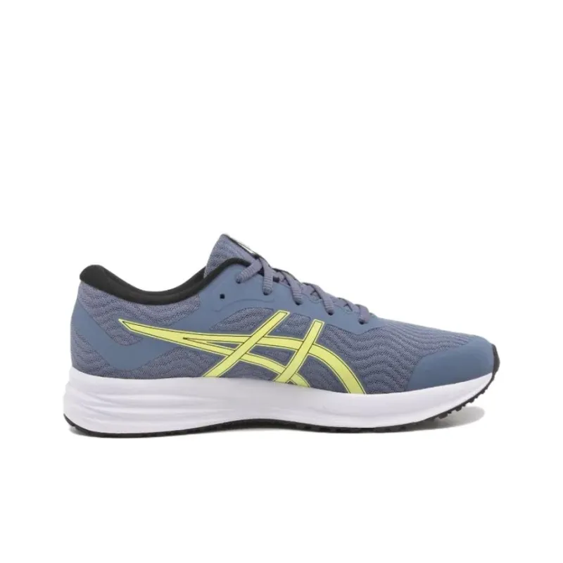 Asics Patriot 12 Durable Breathable Low-Top Running Shoes Gray Yellow-1