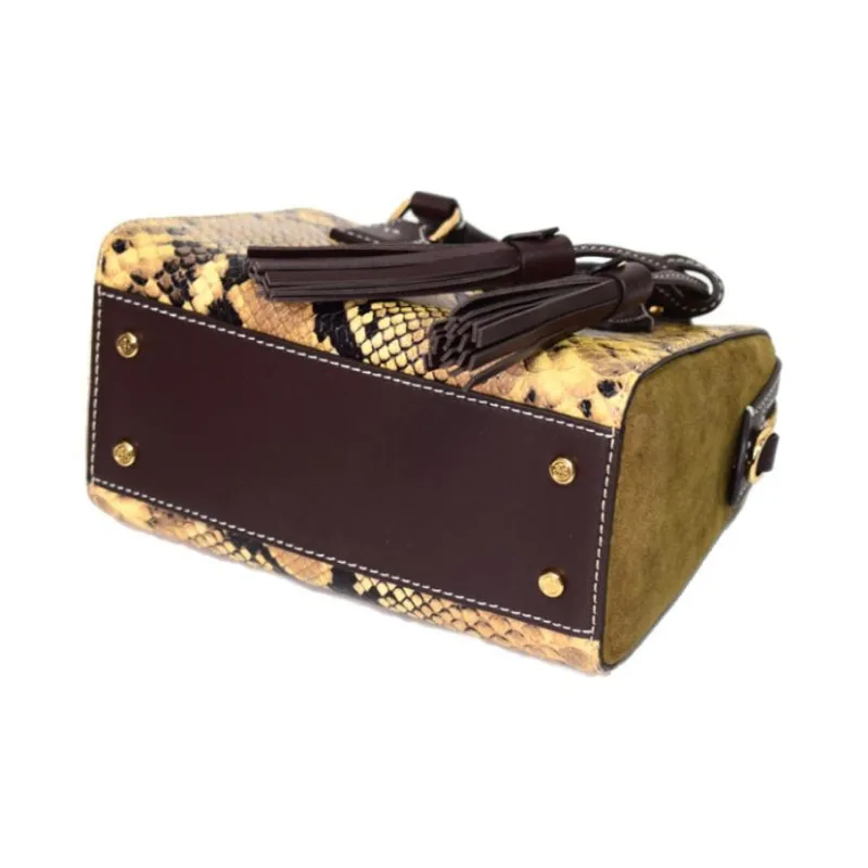 TORY BURCH Python Skin Handbag, Shoulder Bag, Crossbody Bag Mini Women's Sand-4