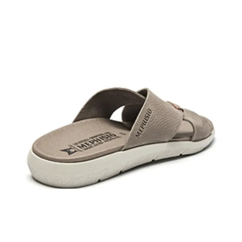 MEPHISTO Slide Slippers Men Sand/Navy Blue/Black-2