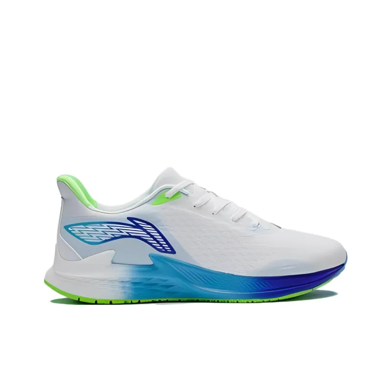 LiNing Red Hare 4 Non slip Wear resistant Shock Absorption Low Top Running Shoes Men's White Blue-1