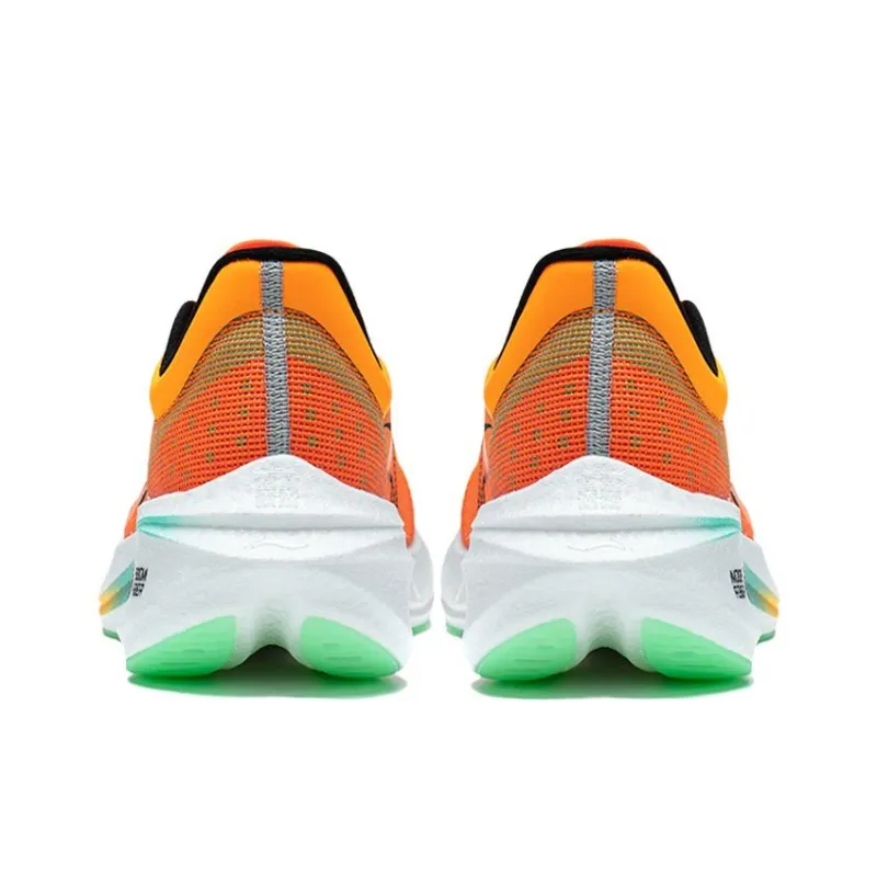 LiNing Feidian 3 Challenger Durable Breathable Low Top Marathon Running Shoes Men's Neon Bright Orange-3