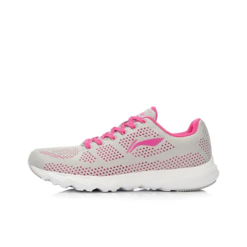 LINING Super Light 13 Running Shoes Women's Low-Top Gray/Pink