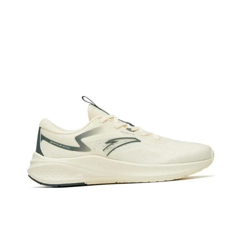 Anta Road Run Anti Slip Wear Resistant Low Top Running Shoes Men's White Asphalt Gray-1