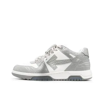OFF WHITE Out Of Office Croco Print Sneaker 'Grey White'