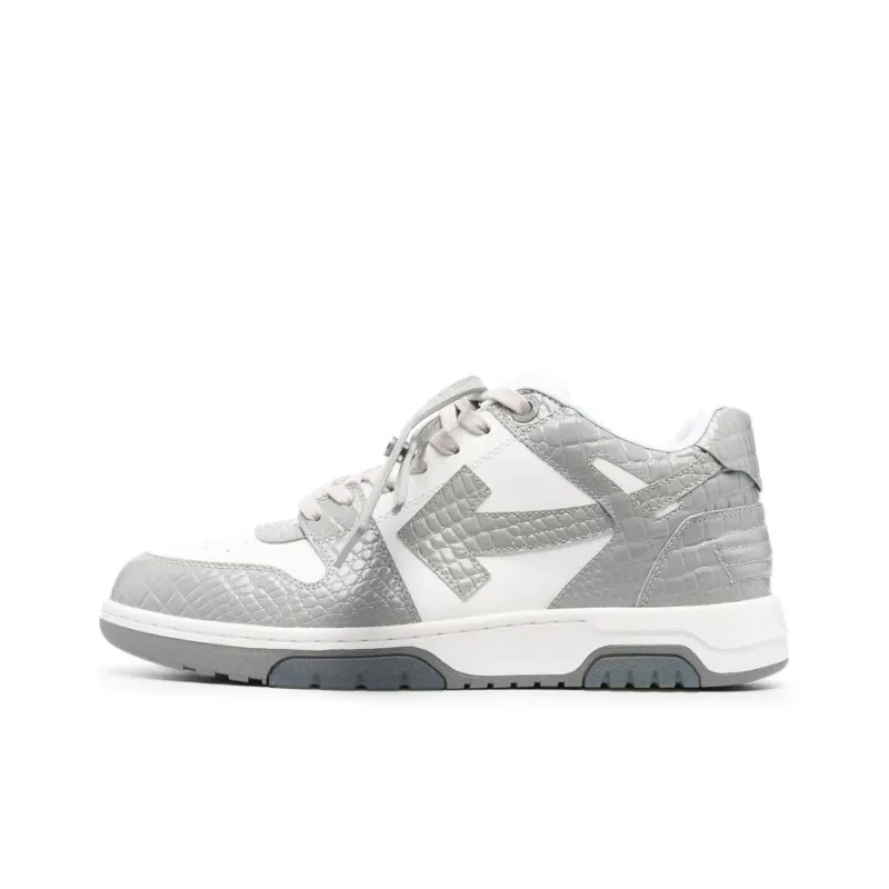 OFF WHITE Out Of Office Croco Print Sneaker 'Grey White'-0