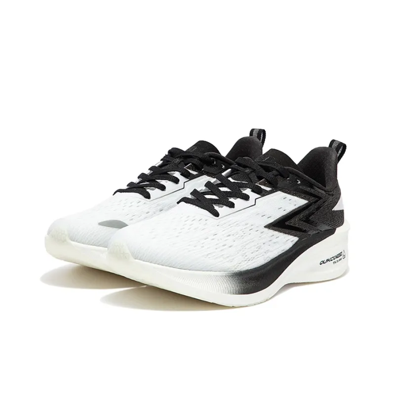 361° Flying ET Critical Point Cushioning Abrasion Resistant Breathable Low Top Running Shoes Unisex White Black-2
