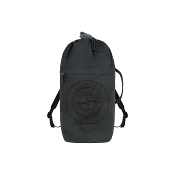 Supreme Stone Island Collaboration SS19 Polyester Travel Bag Backpack Regular Unisex Black