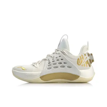 Season CBA Champion Shoes Glory Edition   White/Gold | LINING Sonic VII LOW Sneakers