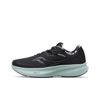 Saucony Ride 15 Cushioned Anti Slip Wear Resistant Breathable Lightweight Low Top Casual Running Shoes Men's Black