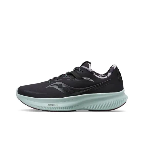 Saucony Ride 15 Running Shoes Men Low-Top Black/Green