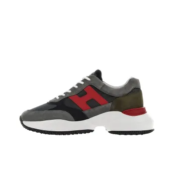 HOGAN Interaction Cushioning Low-Top Sports Casual Shoes Men's Gray Red Blue