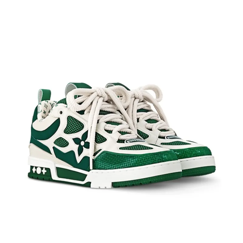 LOUIS VUITTON Lv Skate Sneaker Green White-1