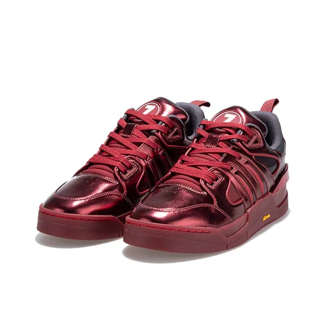 Palladium Pallaslam Jlin Collaboration Anti Slip Wear Resistant Low Top Skateboard Shoes Men's Red-2