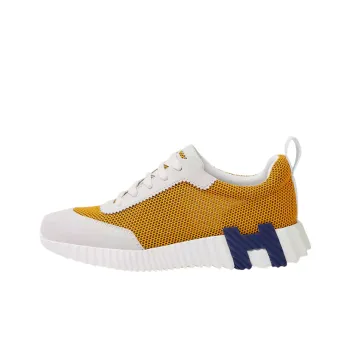 HERMES Bouncing Slip Resistant Low Top Casual Shoes Women's Yellow