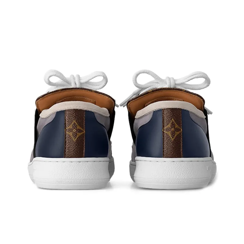 LOUIS VUITTON Lous Sneakers 'Blue Grey With Brown Monogram' Women's-4