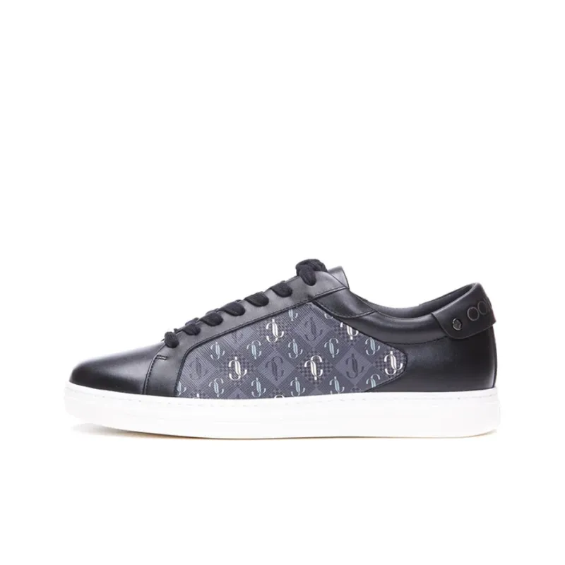 Jimmy Choo Rome Stylish Skateboarding Shoes Men's Black-0