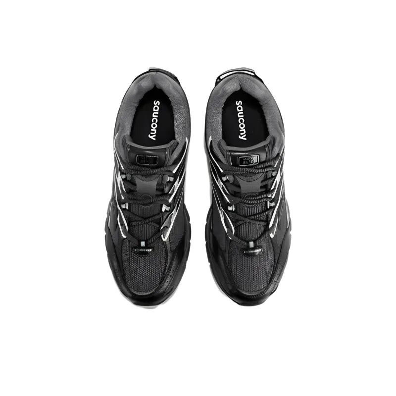 Saucony Cohesion 2K Cushioning Anti Slip And Wear Resistant Low Top Training Running Shoes Unisex Black Gray-3