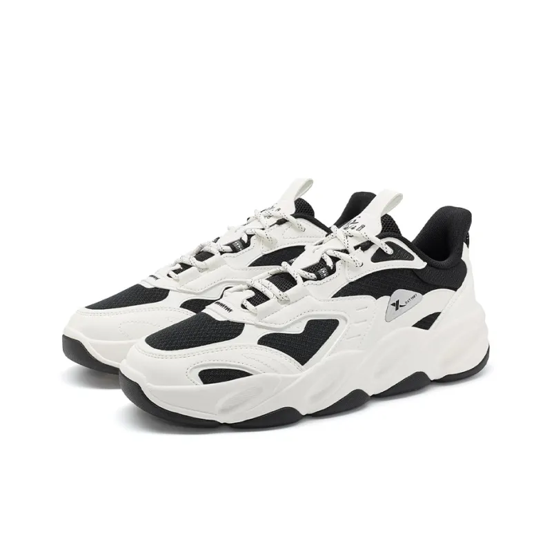 XTEP Undercurrent 2.0 Anti Slip Wear Resistant Low Top Skateboard Shoes Men's White Black-2